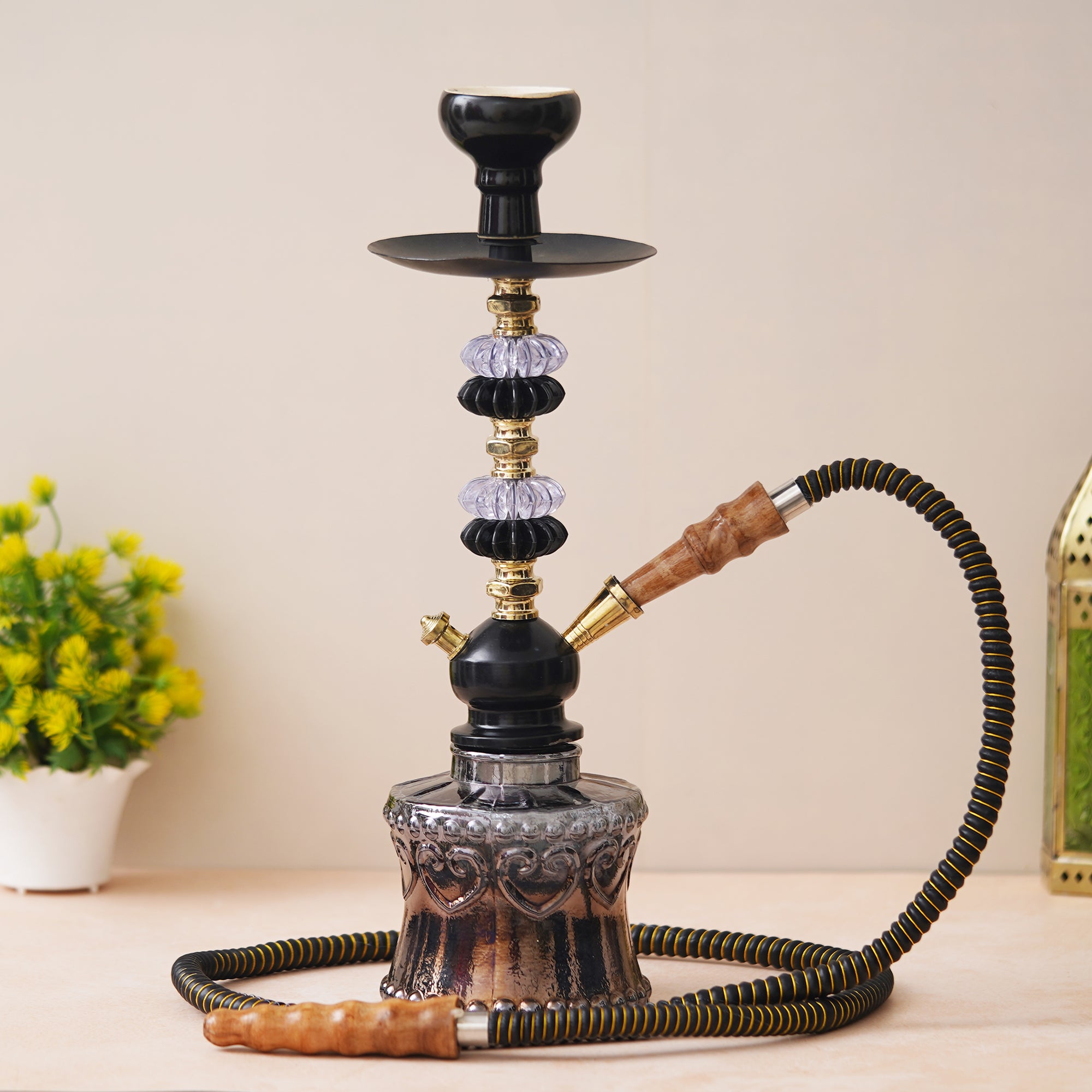 Jaipurcrafts Premium Designer Black Russian Style Hookah Set (18.50 Inch)  at Rs 799.00, Jaipur