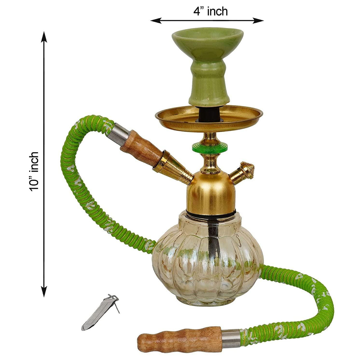 WEBELKART Designer Premium 8 Inch 8 inch Glass, Iron Hookah Price