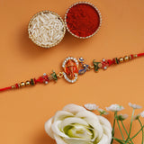 Load image into Gallery viewer, JaipurCrafts Combo Of 1 Rakhi Set For Bhaiya And Bhabhi. Rakhi For Bhaiya Bhabhi, Lumba Rakhi For Bhabhi Rakshabandhan Gift