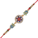 Load image into Gallery viewer, JaipurCrafts Premium Combo Of 1 Rakhi Set For Bhaiya And Bhabhi. Rakhi For Bhaiya Bhabhi, Lumba Rakhi For Bhabhi Rakshabandhan Gift-JaipurCrafts