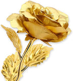 Load image into Gallery viewer, Webelkart Premium Plastic Valentine Gift for Girls Boys Girlfriend Boyfriend Husband Wife Love Couple Decorative 24K Gold Plated Artificial Rose Flower with Box (Gold, 10 Inches), Artificial Gold Rose