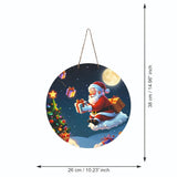 Load image into Gallery viewer, Webelkart Premium Wooden Merry Christmas Wall Hanging/Door Hanging for Home and Christmas Decorations Items- Santa with Gifts Christmas Items Christmas Wall Hanging and Gift