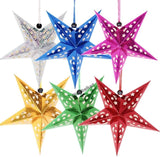 Load image into Gallery viewer, Webelkart Premium Paper Star Decorations, 8 inches, Pack of 10, Hanging Stars for Diwali, Christmas, Party, Birthday, New Year