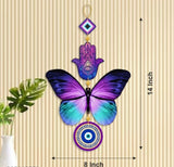 Load image into Gallery viewer, JaipurCrafts Premium Printed Evil eye Wall Hanging For Home And Office Decor Wall Hanging Wooden Art Decoration Item for Living Room |Home Decor | Gifts | Quotes Decor Item |Wall Sculpture (14&quot;X8&quot;)-JaipurCrafts