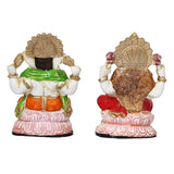 Load image into Gallery viewer, JaipurCrafts Premium Lord Laxmi Ganesha Idol Statue Showpiece for Home Pooja Decor and Temple/Laxmi Ganesha Idol for Diwali poojan (Set of 2-4 Inches)