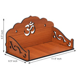 गैलरी व्यूवर में इमेज लोड करें, JaipurCrafts Premium OM Wooden Temple Beautiful Plywood Mandir Pooja Room Home Decor Office/Home Temple (Brown)