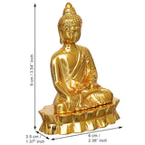 Load image into Gallery viewer, JaipurCrafts Premium Lord Metal Gautam Buddha Statue Showpiece for Home/Office Decor |Decorative Items for Home - Car Dashboard Idols (3.5&quot; Inches-Gold)