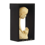 Load image into Gallery viewer, Webelkart Premium Welcome Lady Showpiece with Wooden Shelf and Key Hanger| Wooden Key Hanger for Home| Key Holder for Home and Office Decor ((9.50&quot; X 4.00&quot; X 5.00&quot;) (Cream, Polyresine, Wood