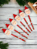 Load image into Gallery viewer, Webelkart Premium Set of 6 Santa Pencils, Christmas Pencils Bulk, Christmas Pencils For Kids, Christmas Gifts For Students, Novelty Santa Old Man Plush Pencil