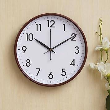 jaipurCrafts  Premium Plastic Wall Clock for Home and Office Decor/Office Wall Clocks/Wall Clock for Living Room (Brown)