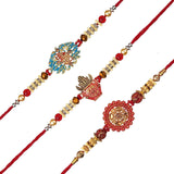 Load image into Gallery viewer, Webelkart Rakhi For Brother | Bhaiya | kids and Bhabhi with Beautiful Rakshabandhan Greetings Card|Bhabhi Lumba Rakhi| Krishna Rakhi/Rakhi Gifts/Peacock Rakhi