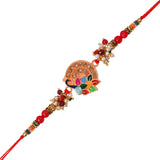 Load image into Gallery viewer, Webelkart Designer Peacock Rakhi For Brother With Shubh Labh Sticker |Rakhi For Bhaiya Bhabhi | Lumba Rakhi for Bhabhi |Rakhi For Bhaiya Brother Kids Rakhi Gift Rakhee