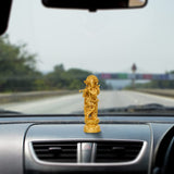 Load image into Gallery viewer, Webelkart Premium Small Krishna Idol Resin Cardashboard, Lord Krishan Statue, Gift Home and Office Decor, Krishna Figurine Showpiece (4&quot; Inches Gold)