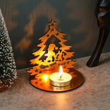 गैलरी व्यूवर में इमेज लोड करें, Webelkart Premium Merry Christmas Tree Shape Tealight Candle Holder for Home and Dining Decor,Tree Statues Showpieces Merry Christmas Ornaments for Table Decor