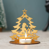 गैलरी व्यूवर में इमेज लोड करें, Webelkart Premium Merry Christmas Tree Shape Tealight Candle Holder for Home and Dining Decor,Tree Statues Showpieces Merry Christmas Ornaments for Table Decor