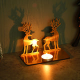 गैलरी व्यूवर में इमेज लोड करें, Webelkart Premium Christmas Reindeer Tealight Candle Holder for Home and Dining Decor,Reindeer Statues Showpieces Merry Christmas Ornaments for Table Decor (Pack of 2)