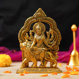 Load image into Gallery viewer, Webelkart Premium Metal Maa Durga MATA Rani Sherawali Murti Idol for Temple,MATA Rani Murti for Office Desk,Sherawali MATA Idol for Car Dashboard (6.50&quot; Inches)