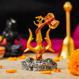 Load image into Gallery viewer, Webelkart Premium Shiva Trishul with Damaru for Car Dashboard,Pooja Decor Beautiful Mahakal Trishul for Home Decor (4&quot; Inches)