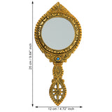 Load image into Gallery viewer, Webelkart Premium Small Cute Metal Dubble Side Hand Mirror with Handle Personal Makeup for Women/Men Salon Mirror &amp; Decorative Antique Item (10&quot; Inches)