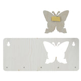 Load image into Gallery viewer, Webelkart Premium Home is Where The Heart is Wooden Key Holder for Home/Office Decor, Key Hanger for Wall Decor,Key Stand (with Butterfly Cutout)