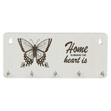 Load image into Gallery viewer, Webelkart Premium Home is Where The Heart is Wooden Key Holder for Home/Office Decor, Key Hanger for Wall Decor,Key Stand (Without Butterfly Cutout)