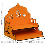 Load image into Gallery viewer, Webelkart Antique Ganesha Ji Wooden Beautiful Temple for Home Decor,MDF Temple with Book Drow/Pooja Mandir for Home/Office/Wall Mounted Temple Home Temple (11.61 x 1.23 x 29.5 Inches)