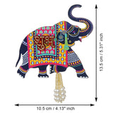 Load image into Gallery viewer, Webelkart Premium Elephant Designer Set of 2 with Shubh Labh Wall Hanging for Diwali Decoration| Wall Decor |Temple Decor Wall Hanging |Pooja and Home Decor Hanging (5.5&quot; Inches)