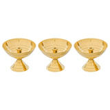 Load image into Gallery viewer, Webelkart Premium Small Brass Set of 3 Oil Lamp Diya for Diwali Decor |Aarti Diya|Deepak Oil Lamp for Home and Pooja Decoratoin ( Brass 2.16&quot; Inhes ) Temple Articles