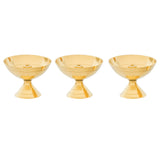 Load image into Gallery viewer, Webelkart Premium Small Brass Set of 3 Oil Lamp Diya for Diwali Decor |Aarti Diya|Deepak Oil Lamp for Home and Pooja Decoratoin ( Brass 2.16&quot; Inhes ) Temple Articles