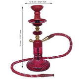 Load image into Gallery viewer, JaipurCrafts Premium Red Gold Russian Style Hookah Set (12.20&quot; Inches) Hookha For Home Decor Smoking Hookah-JaipurCrafts