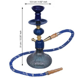 Load image into Gallery viewer, JaipurCrafts Premium Black Blue Russian Hookah Set (12.20&quot; Inches) Hookha For Home Decor Hookha-JaipurCrafts