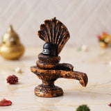 Load image into Gallery viewer, Webelkart Premium Shivling with 5 Sheshnaag Showpiece for Pooja Decor Shivling Statue Idol, Mahadev Murti, Lord Shankara for Home Decor (Shivling with 5 Sheshnaag 5.11&quot; Inches)