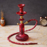 Load image into Gallery viewer, JaipurCrafts Premium Red Gold Russian Style Hookah Set (12.20&quot; Inches) Hookha For Home Decor Smoking Hookah-JaipurCrafts