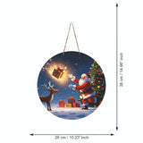 Load image into Gallery viewer, JaipurCrafts Premium Wood Merry Christmas Wall Hanging/Door Hanging for Home and Christmas Decorations Items- Santa with Gifts Christmas Items Christmas Wall Decor Hanging