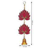 Load image into Gallery viewer, JaipurCrafts Pink Lotus Wall Hanging |Lotus Back Drop Hanging | Wall Decor |Temple Decor Wall Hanging Home and Office Decor (Wood Set of 6) 14&quot; Inches - JaipurCrafts