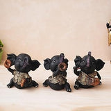 Load image into Gallery viewer, JaipurCrafts Premium Decorative Baby Elephant Showpiece Statue for Home and Office Decor and Gift Itam- (20.32 Cm Set of 3)