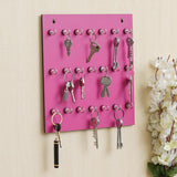 Load image into Gallery viewer, JaipurCrafts  Premium Key Chain Hanging Board/Wall Hanging Key Holder (21 Hook- Pink)-JaipurCrafts