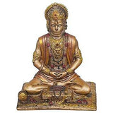 Load image into Gallery viewer, JaipurCrafts  Premium Meditating Lord Hanuman ji Idol Status Showpiece for Home and Pooja Decor | Bajrang Bali Murti for Home Temple (8 Inches. Bronze Finish)-JaipurCrafts