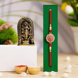 Load image into Gallery viewer, Webelkart Premium Pack of 1 Rakhi For Brother And Bhabhi With Ram lalla Idol Statue for Home And Car Dashboard- Rakhi Gift Combos