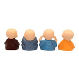 Load image into Gallery viewer, JaipurCrafts Car Ornament, Kung Fu Cartoon Little Monk Doll Decoration Auto Dashboard Car Toy, 4 Pcs/Set