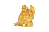 Load image into Gallery viewer, JaipurCrafts Set of 6pc Laughing Buddha Fengshui Golden Figurine for Wealth &amp; Prosperity (4 * 2.5 * 6 cms, Golden)