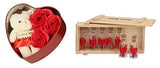 Load image into Gallery viewer, Webelkart Artificial Rose And Gift Box And Love Teddy Bear Heart Shaped Box Teddy Box + Message Bottle