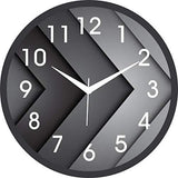 Load image into Gallery viewer, JaipurCrafts Plastic Wall Clock (Black, 2 X 12 X 12 Inch) JaipurCrafts