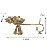 गैलरी व्यूवर में इमेज लोड करें, Webelkart Brass 5 Deepak Set (Paanch Diya) for Puja and Diwali Home Decoration JaipurCrafts