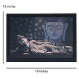 Load image into Gallery viewer, JaipurCrafts Gautam Buddha Large Framed UV Digital Reprint Painting (Wood, Synthetic, 36 cm x 51 cm)