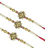 Load image into Gallery viewer, Webelkart Combo Of 3 Rakhi For Brother, Bhaiya, kids and Bhabhi with Beautiful Rakshabandhan Greetings Card/Bhabhi Lumba Rakhi/Krishna Rakhi/Rakhi Gifts JaipurCrafts