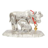 Load image into Gallery viewer, Webelkart Premium Combo of Rakhi Gift for Brother and Bhabhi and Kids with Premium Silver Plated Cow Calf Showpiece