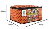 Load image into Gallery viewer, JaipurCrafts 6 Pieces Polka Dots Non Woven Saree Cover Set, Orange (45 x 35 x 21 cm) JaipurCrafts