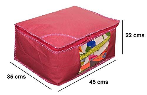Calcutta Covers Quilted Satin Saree Cover Bag/Storage Bag/Wardrobe  Organiser with Transparent Window Extra Large Upto 15 Sarees/Wedding Gift  (4, Maroon) : Amazon.in: Home & Kitchen