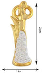 Load image into Gallery viewer, JaipurCrafts Loving Couple Showpiece - 25.4 cm (Stoneware, Silver, Gold) JaipurCrafts